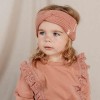 Gebreide haarband - Knitted headband warm rose
